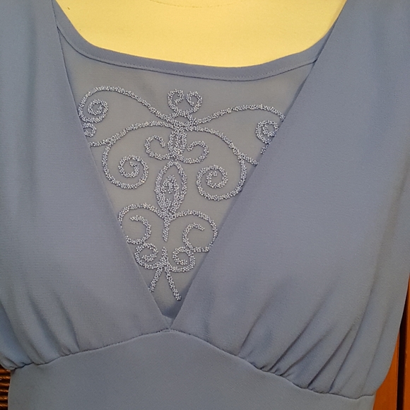 Periwinkle Beaded Dress - Picture 9 of 10